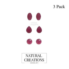 ruby cut oval earrings