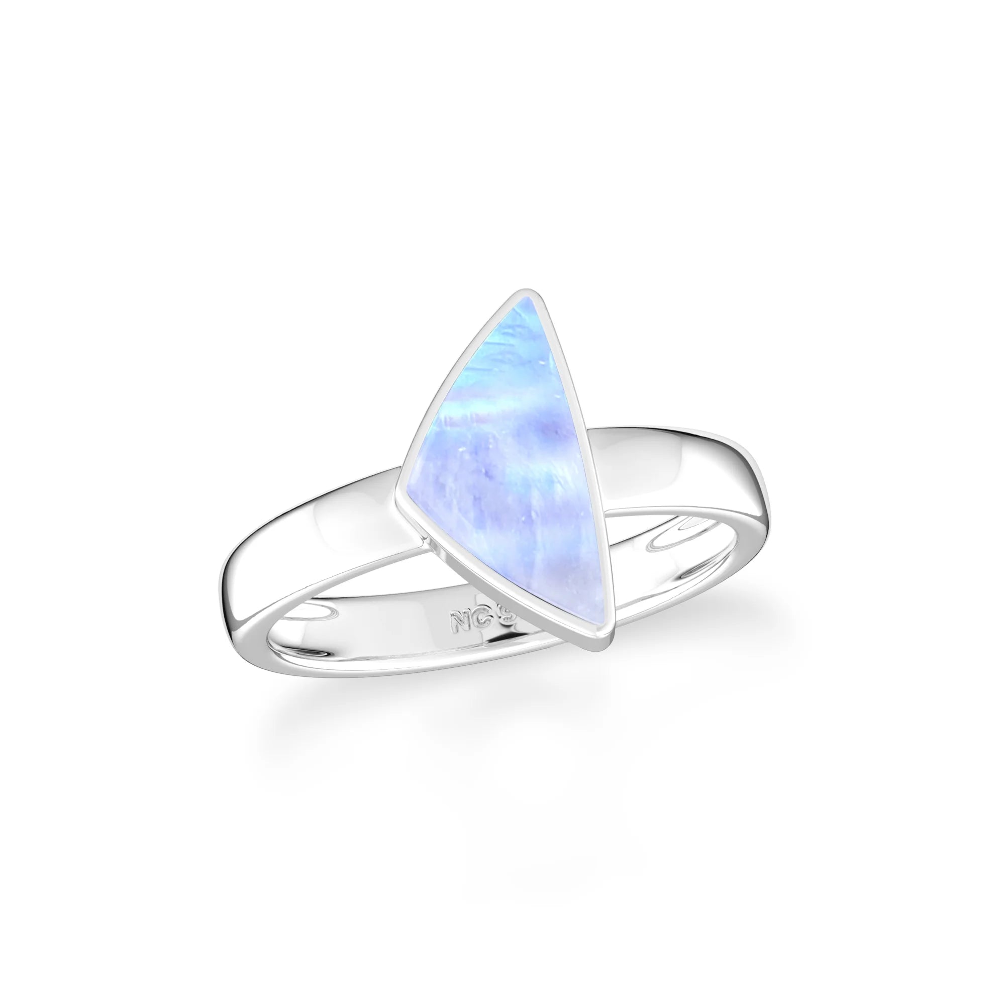 purple-moonstone bezel-set ring