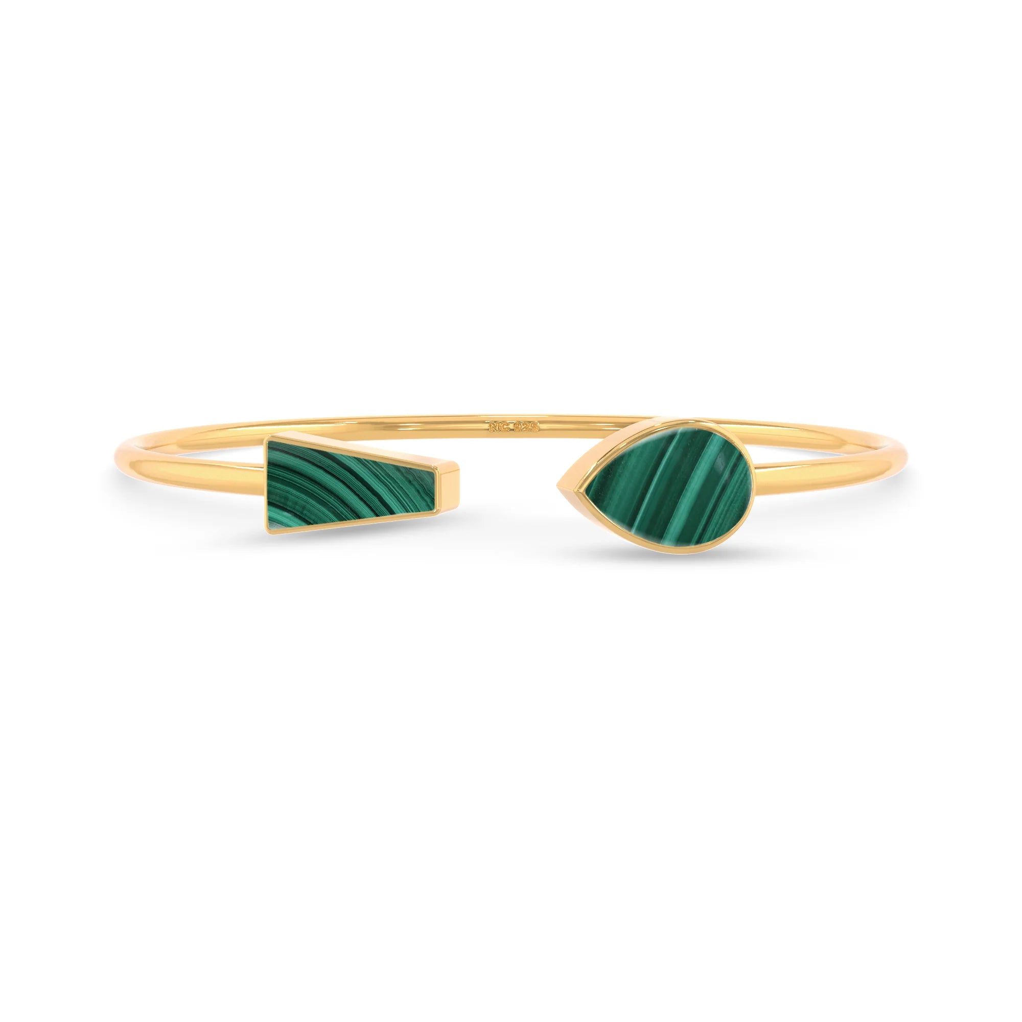 malachite cab bracelet