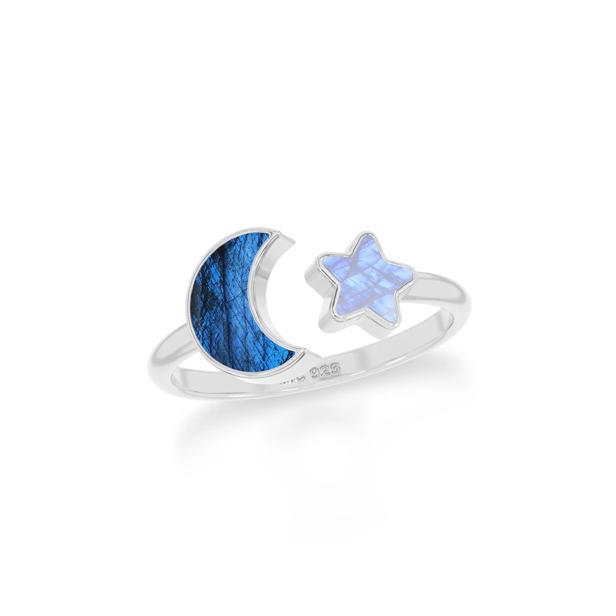 labradorite bezel-set ring