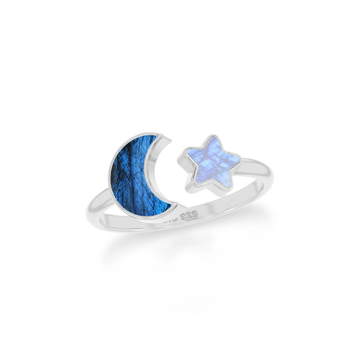 labradorite bezel-set ring