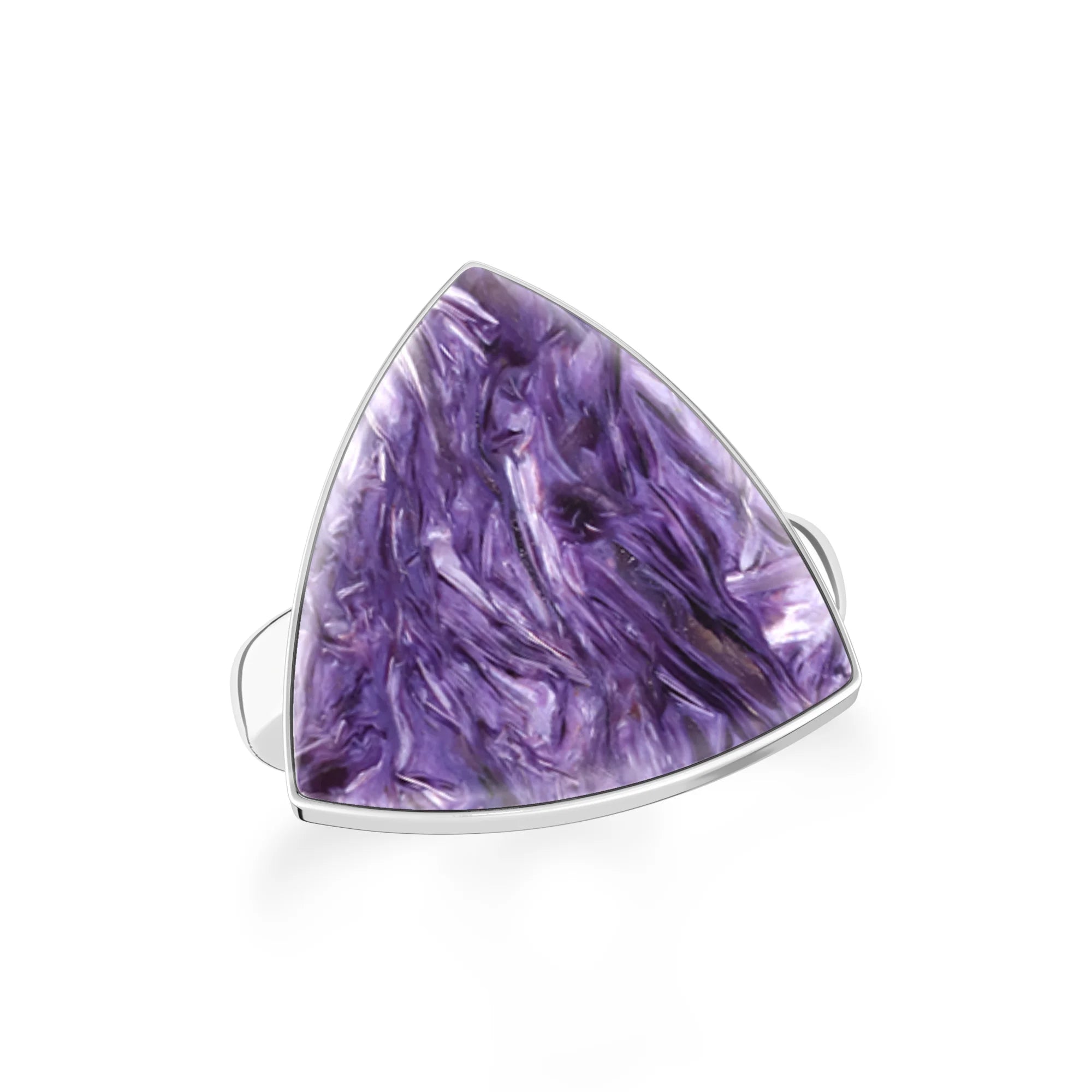 charoite bezel-set ring