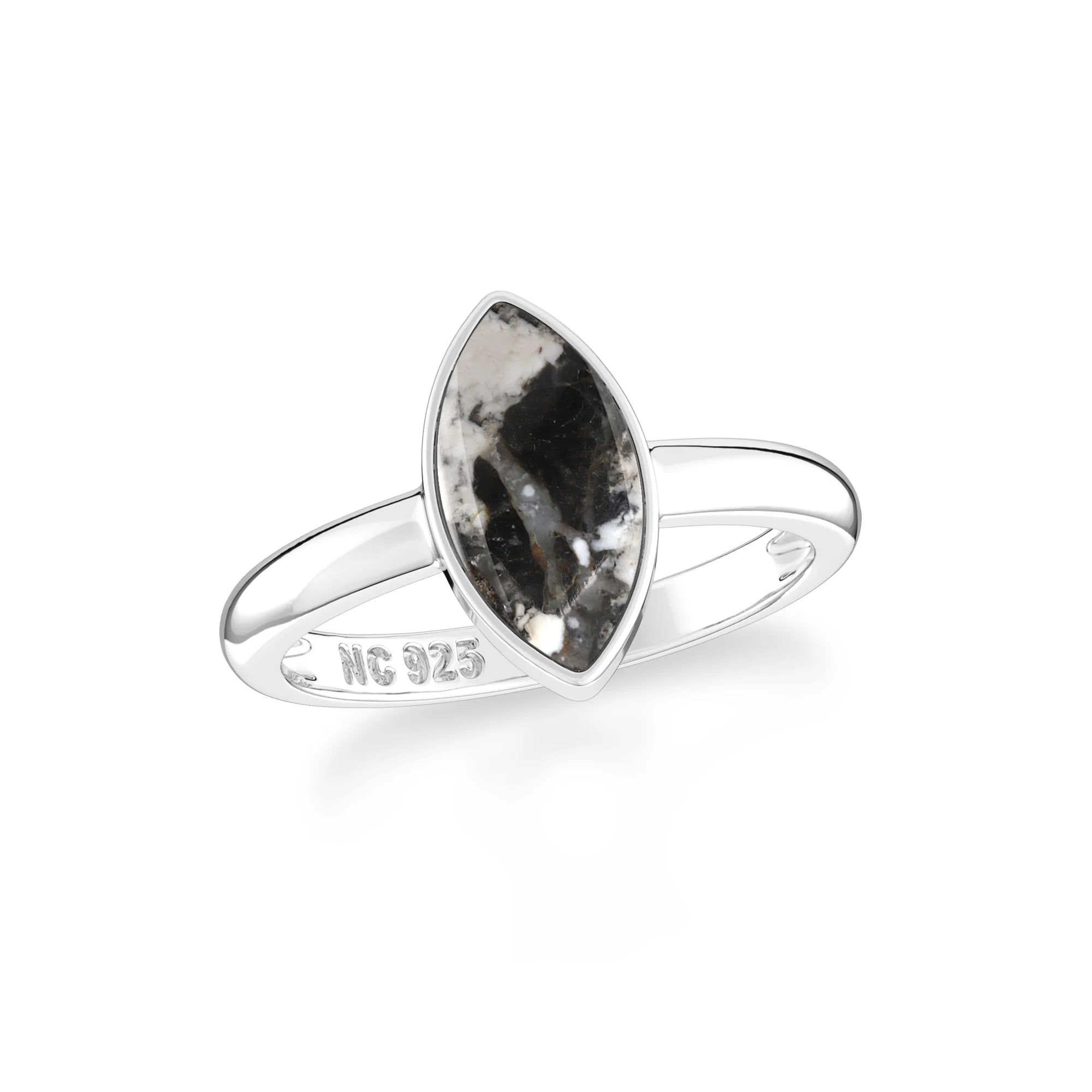 white-buffalo bezel-set ring