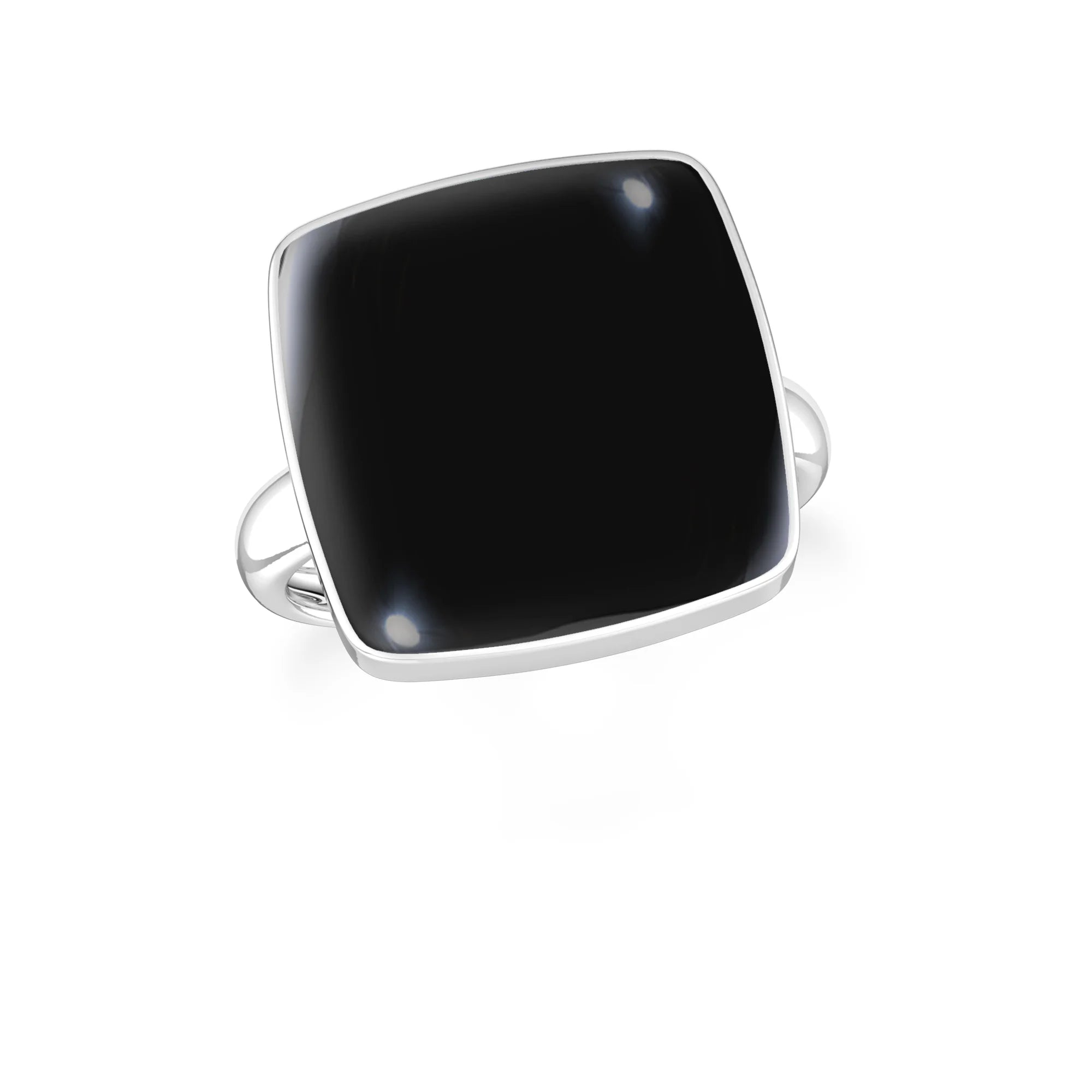 black-onyx bezel-set ring
