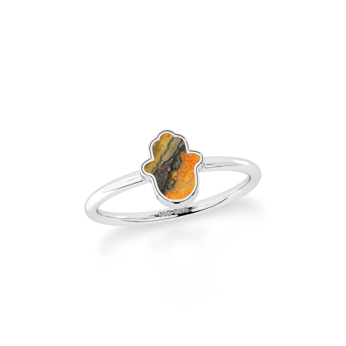 bumble bee stackable bezel-set ring