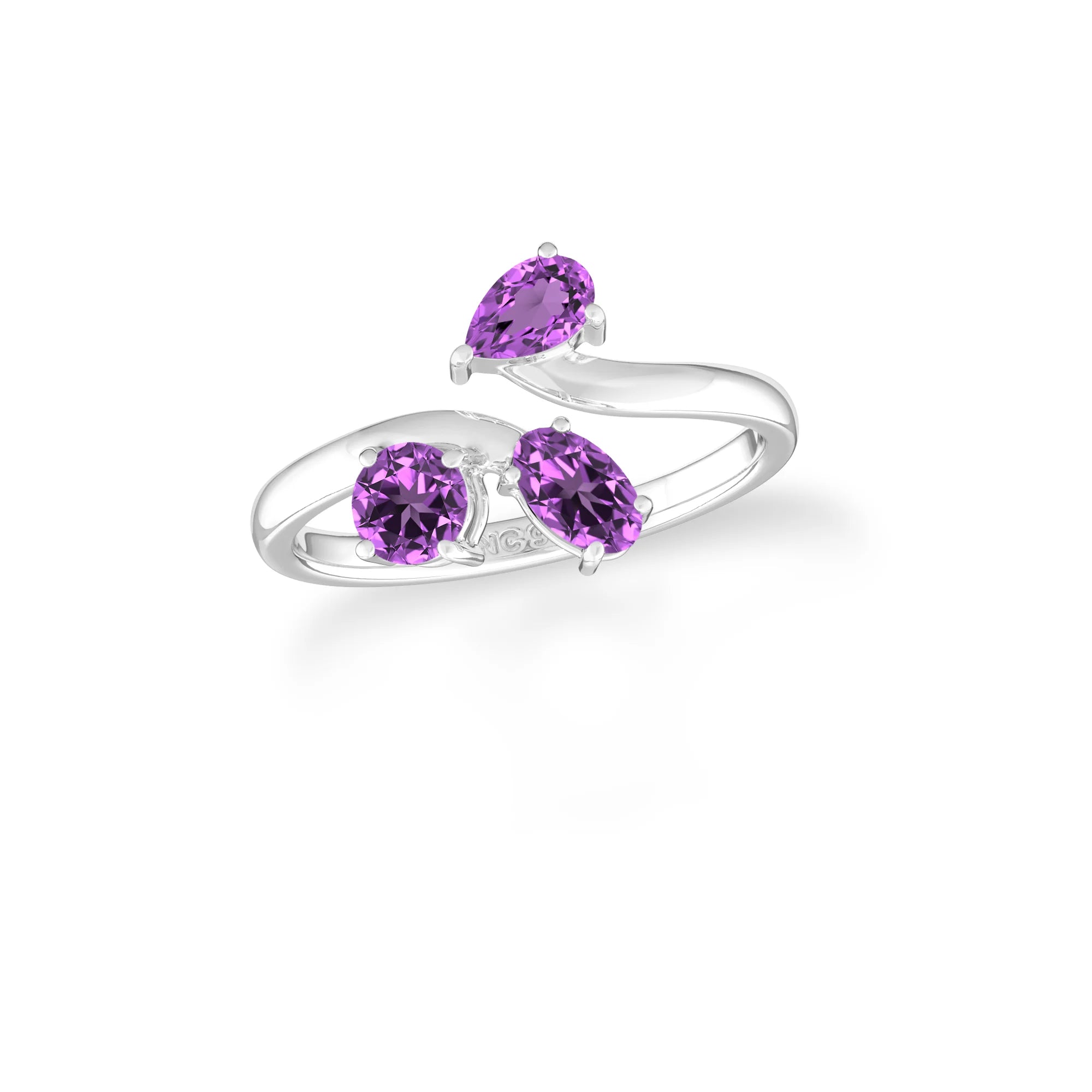 amethyst prong-set ring