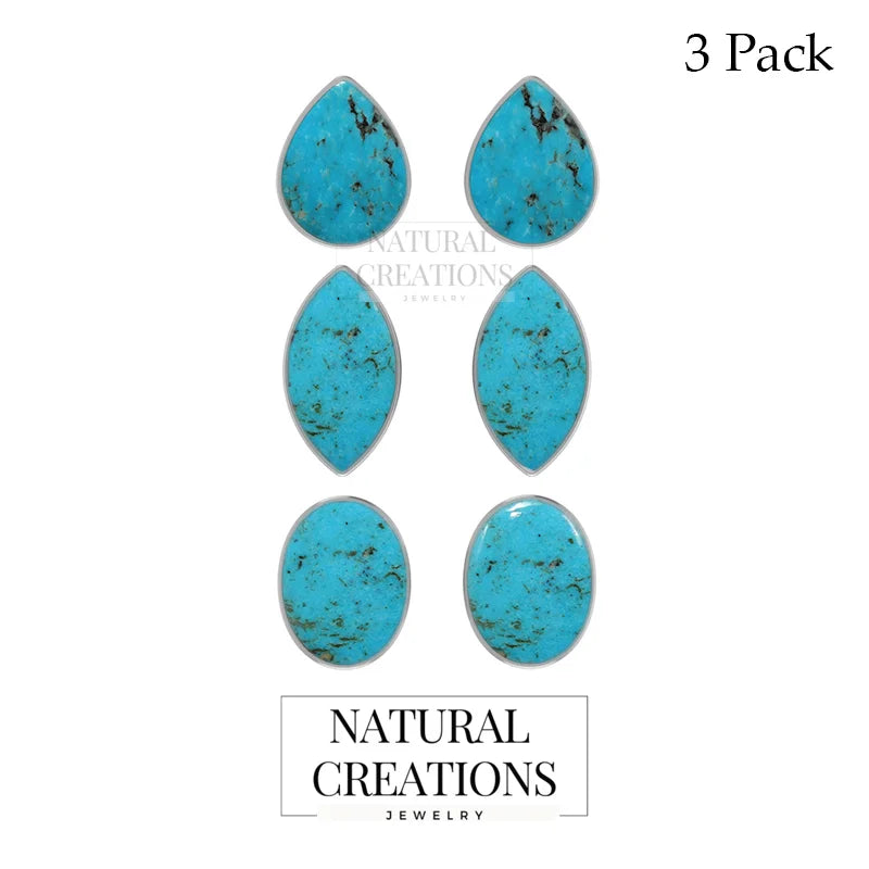 turquoise cab earrings