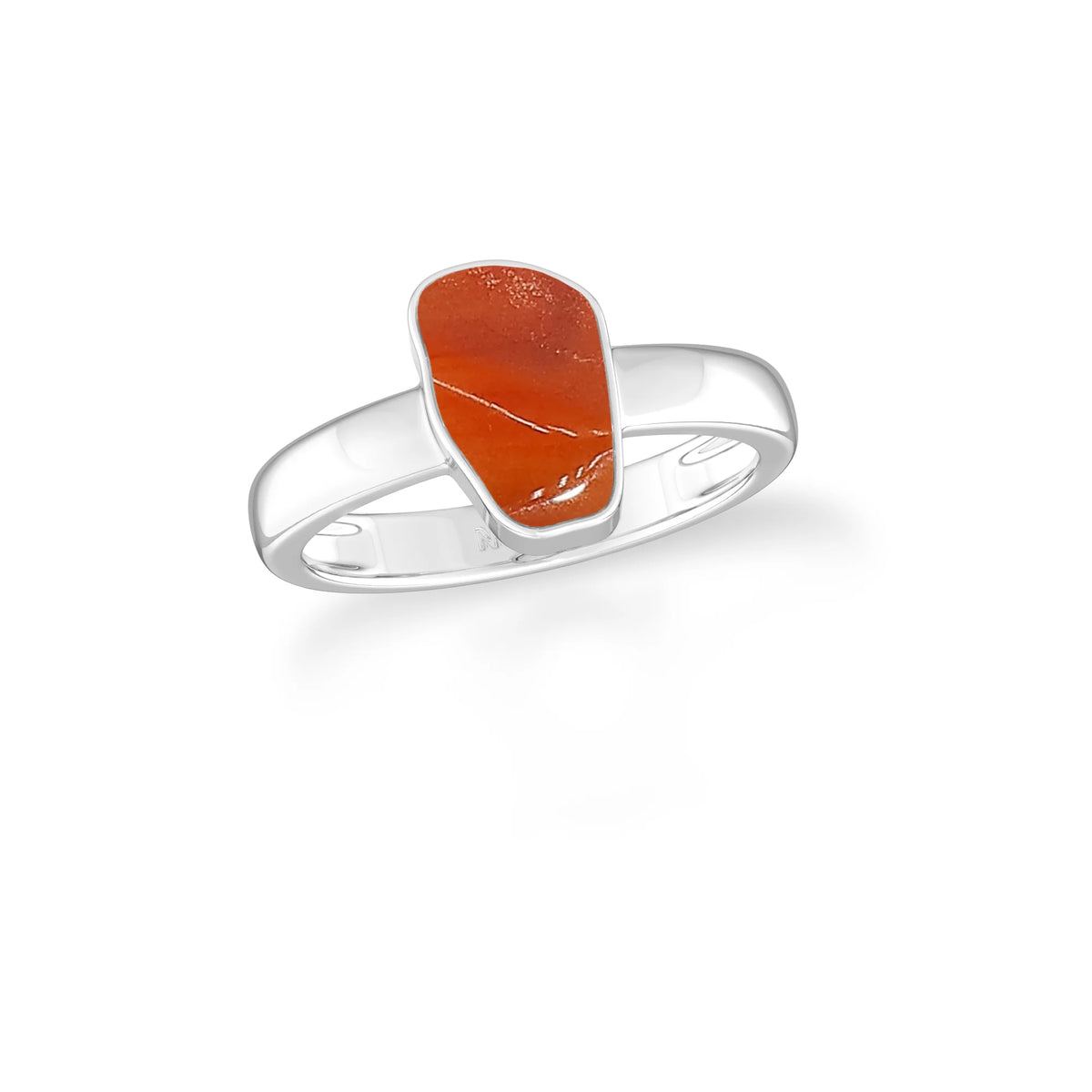 carnelian bezel-set ring