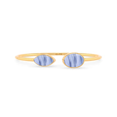 blue lace agate cab bracelet