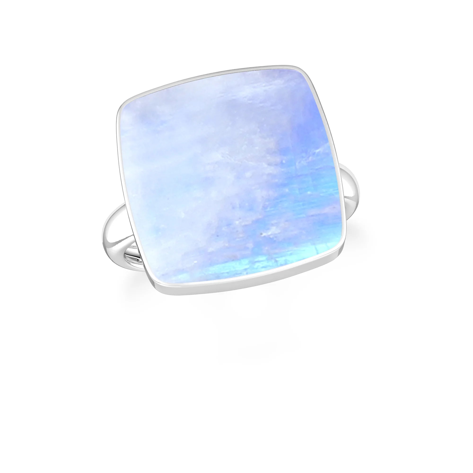 purple-moonstone bezel-set ring