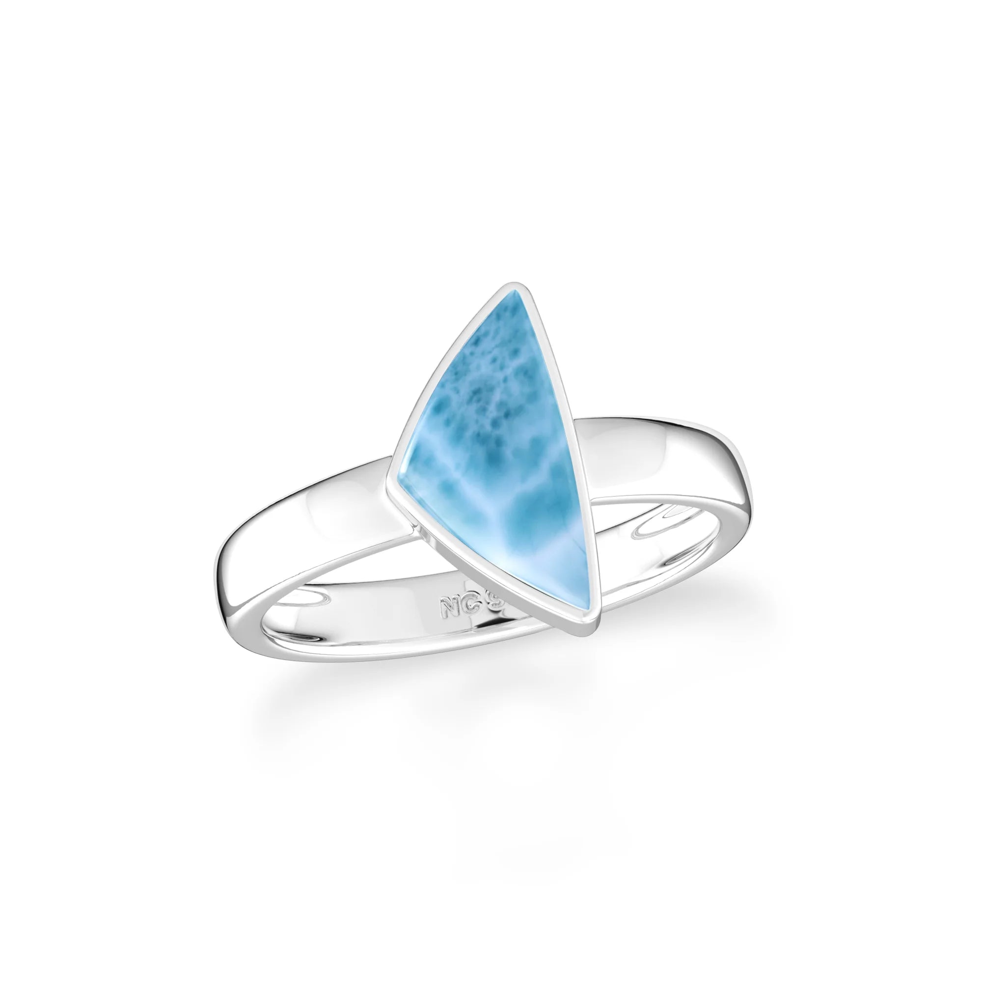 larimar bezel-set ring