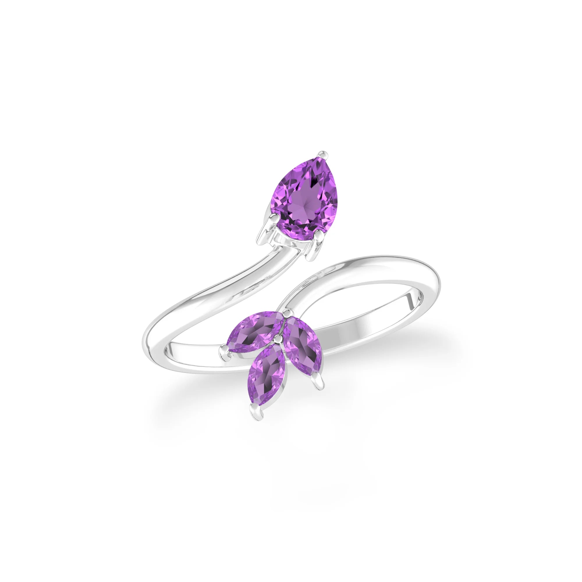 amethyst prong-set ring