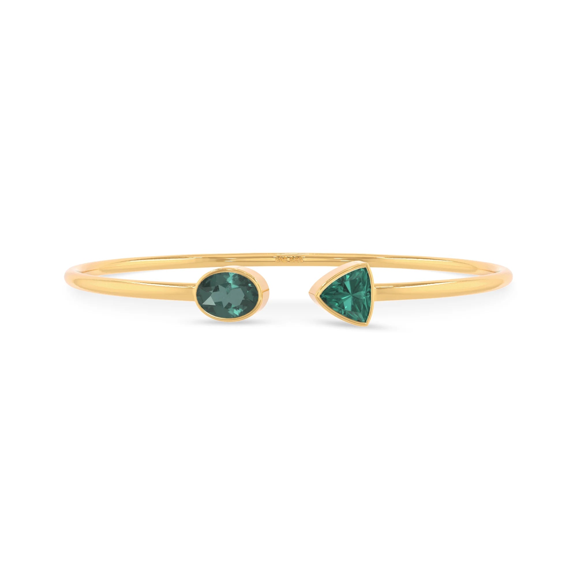 green tourmaline cut bracelet