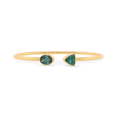 green tourmaline cut bracelet