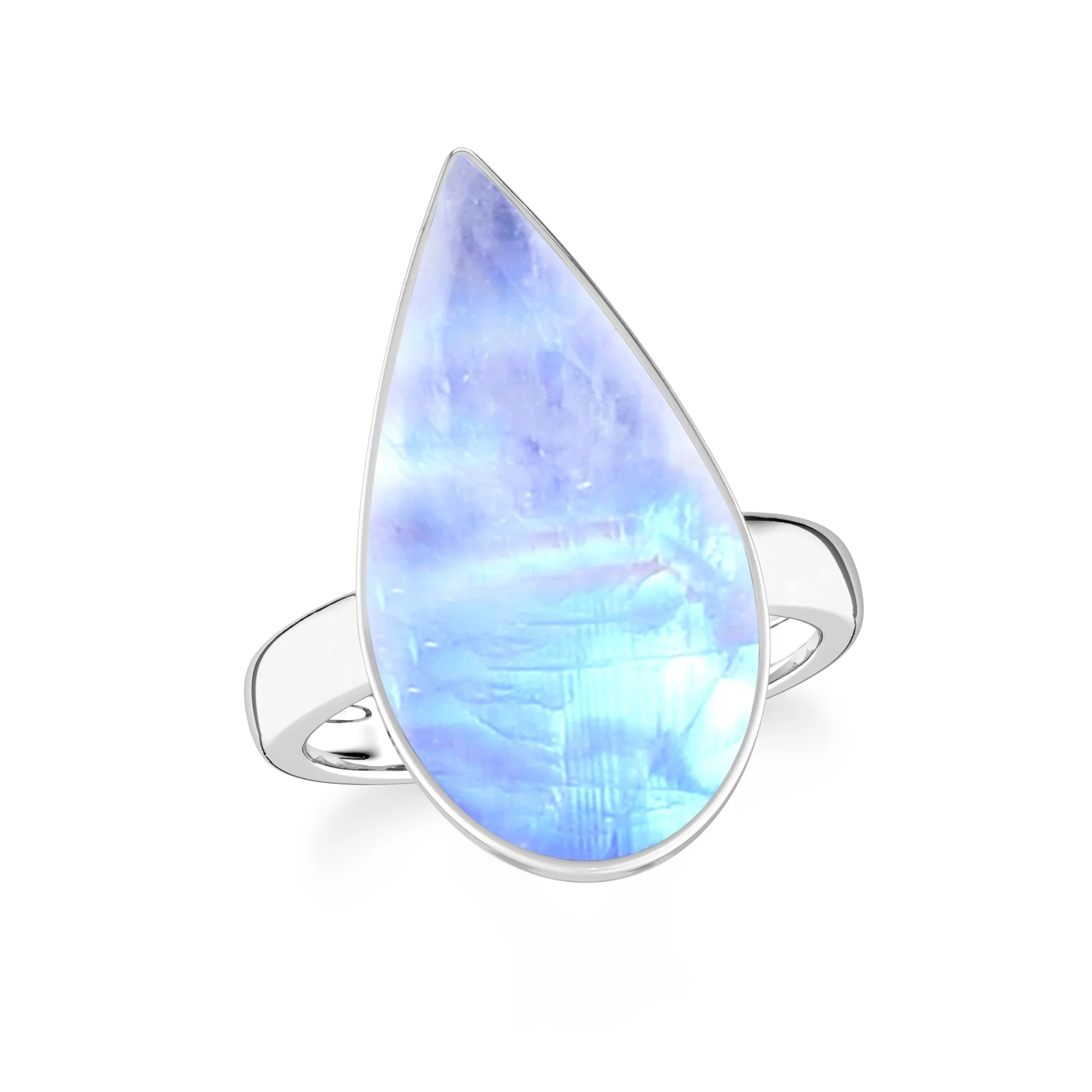 purple-moonstone bezel-set ring