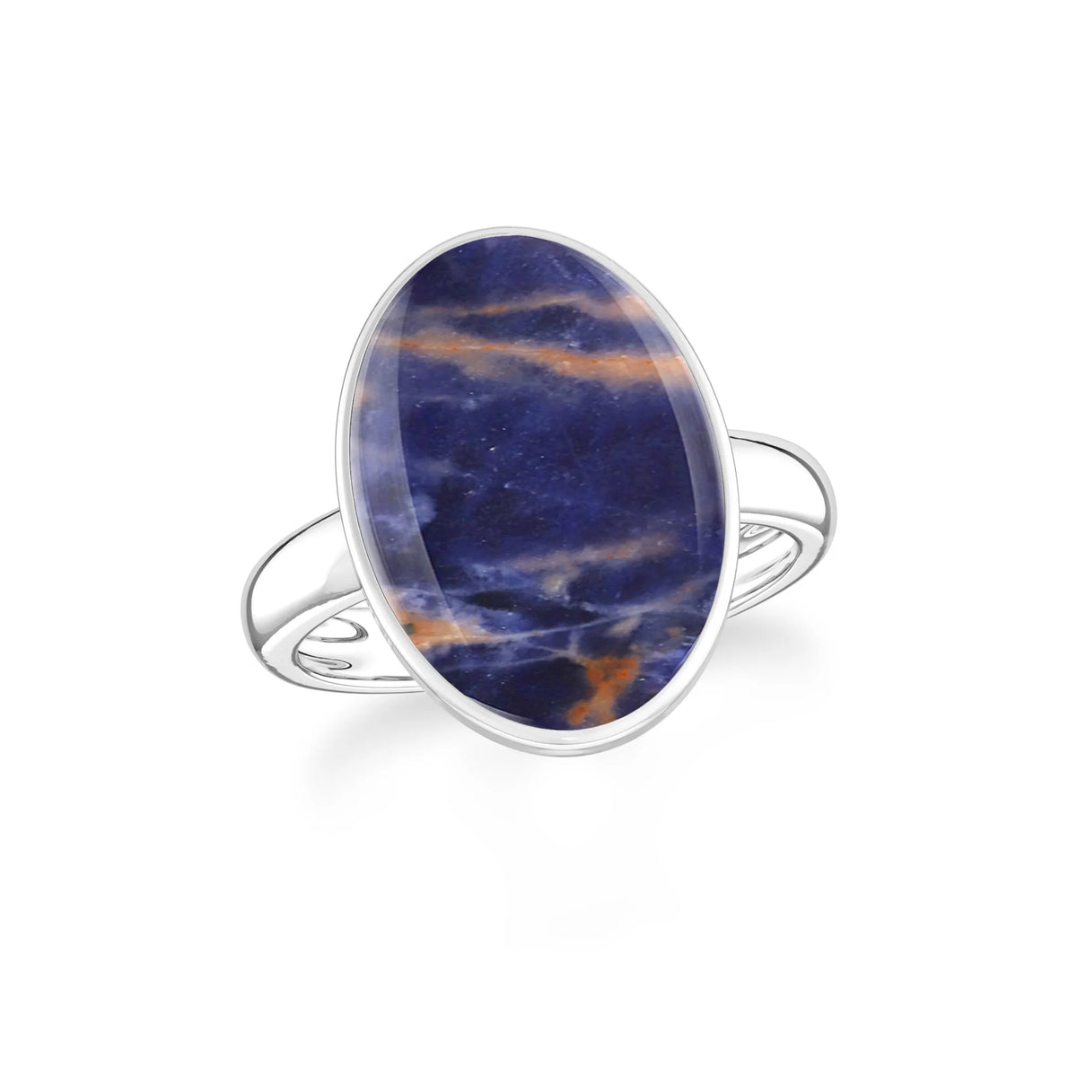 sodalite bezel-set ring