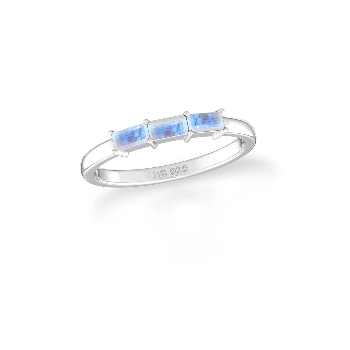 rainbow-moonstone prong-set ring