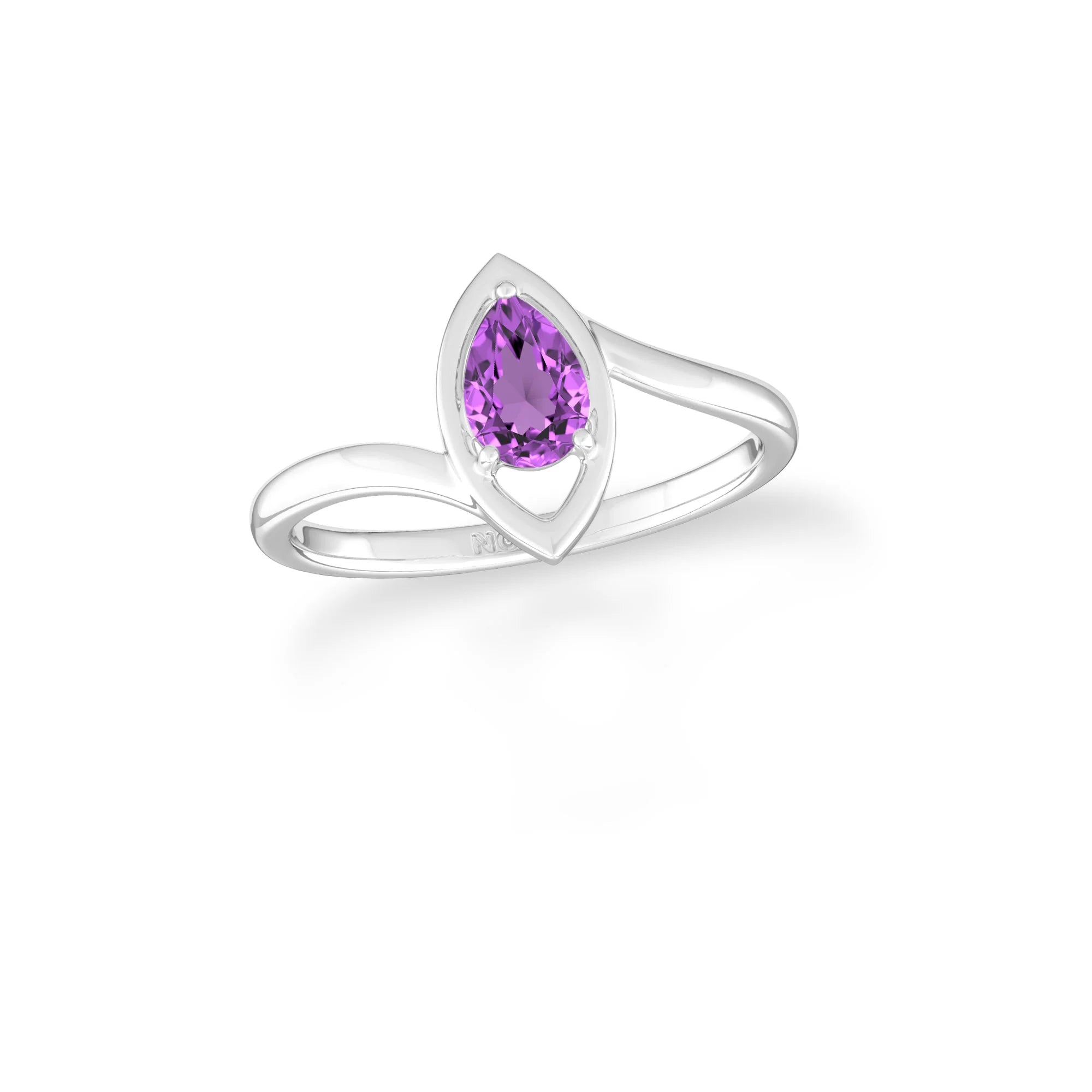 amethyst prong-set ring