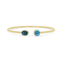 london blue topaz with swiss blue topaz cut bracelet