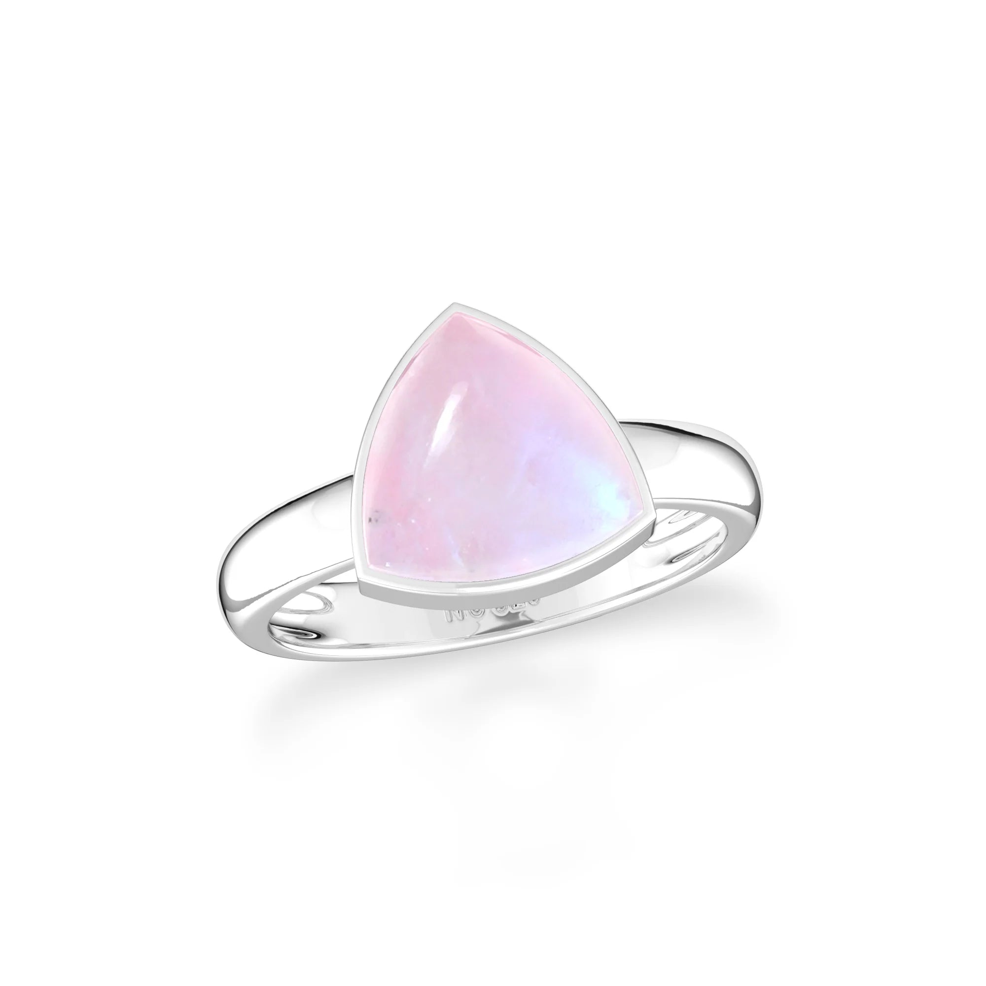 pink-moonstone bezel-set ring