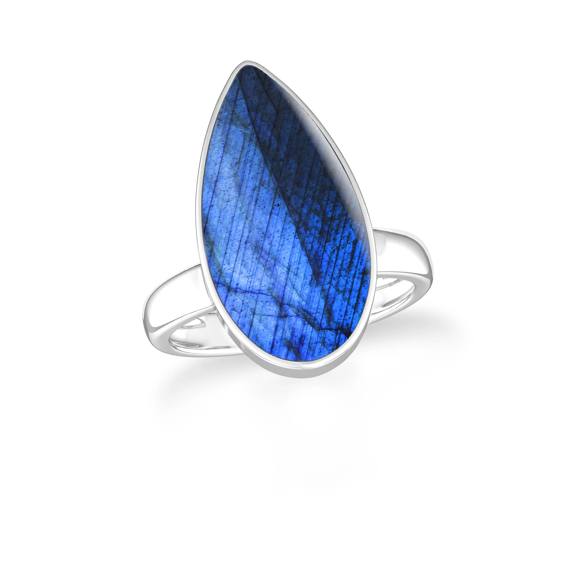 labradorite bezel-set ring