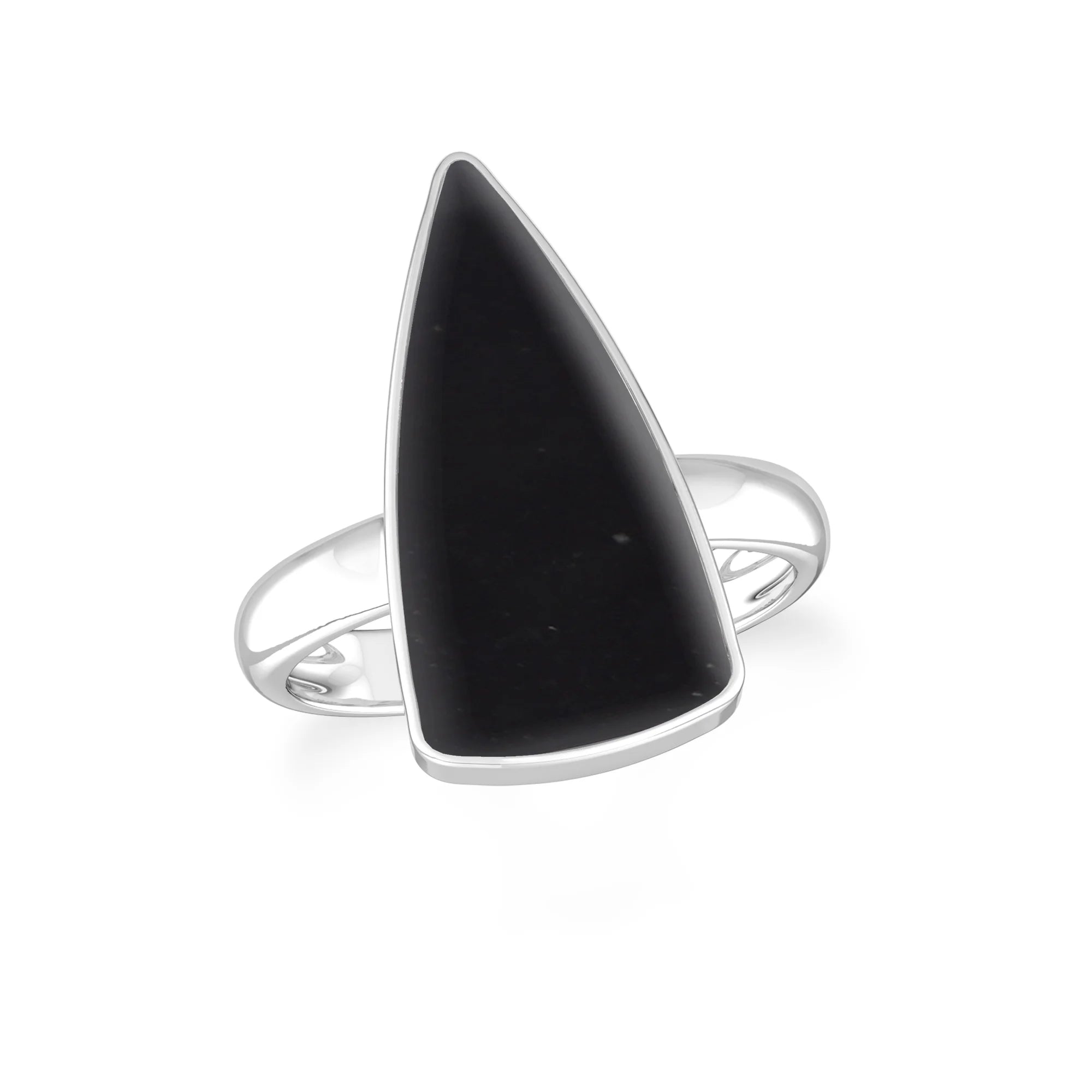 shungite bezel-set ring