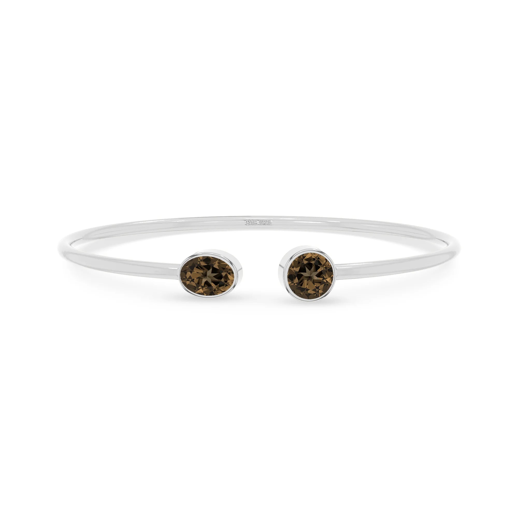 smoky quartz cut bracelet