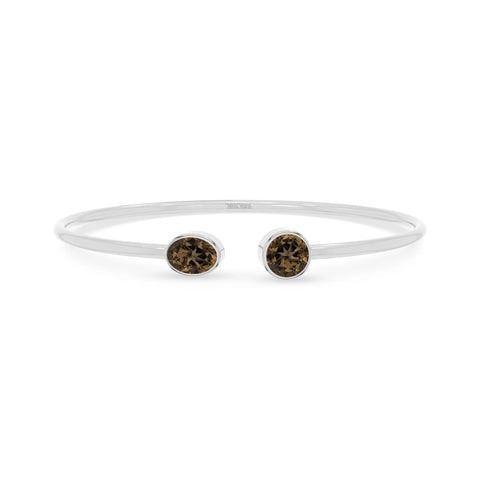 smoky quartz cut bracelet