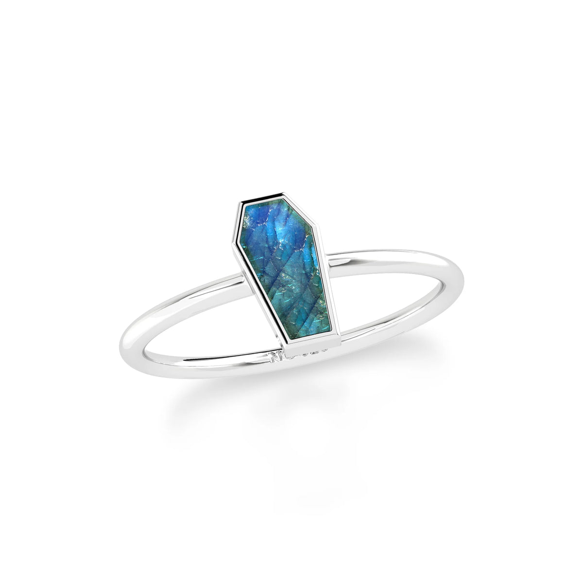 labradorite bezel-set ring