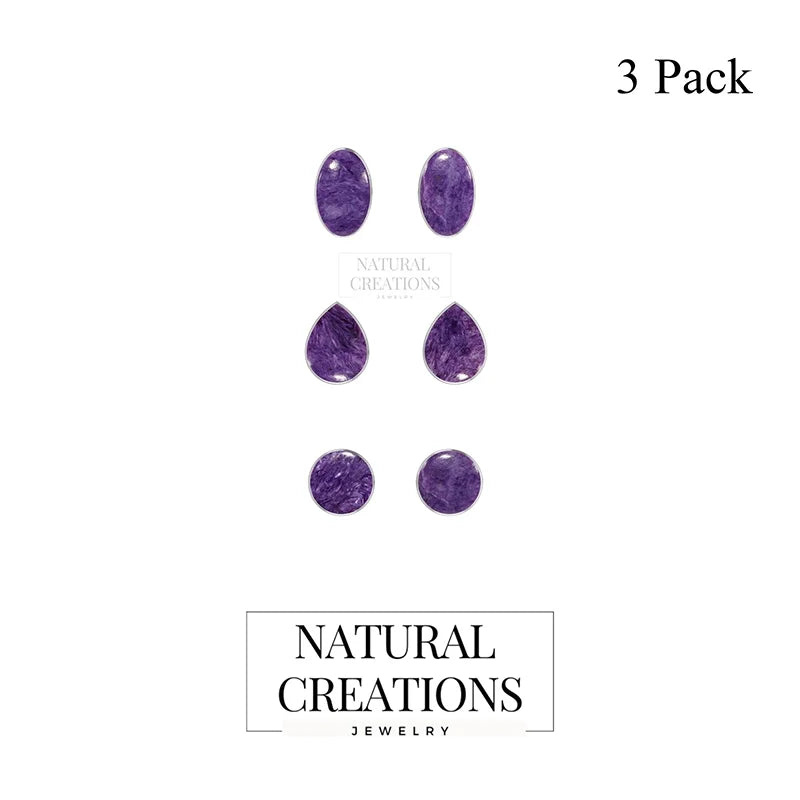 charoite earrings 