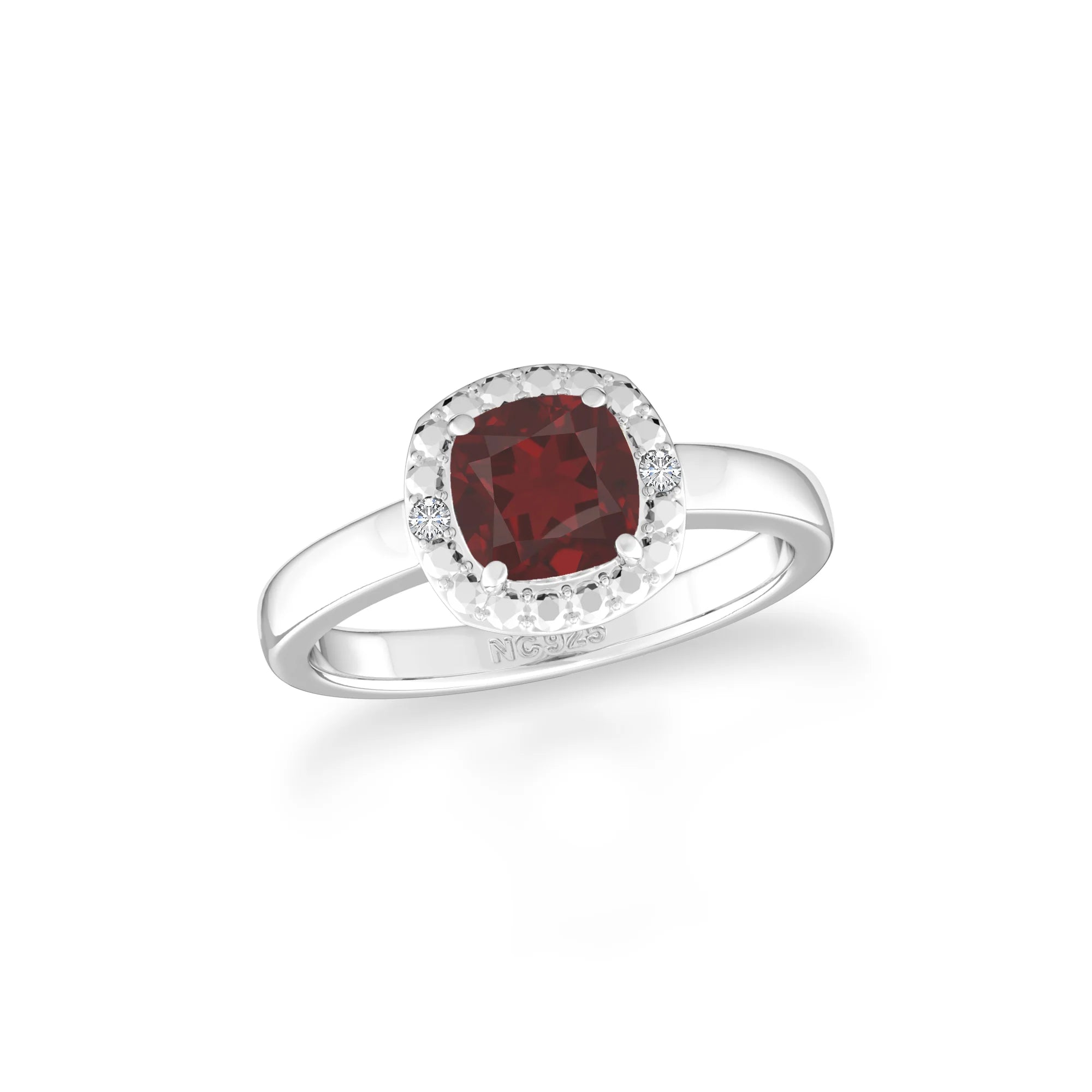 garnet prong-set ring