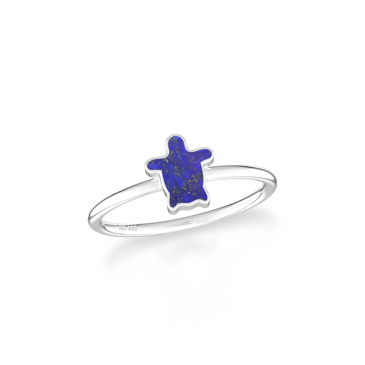 lapis lazuli stackable bezel-set ring