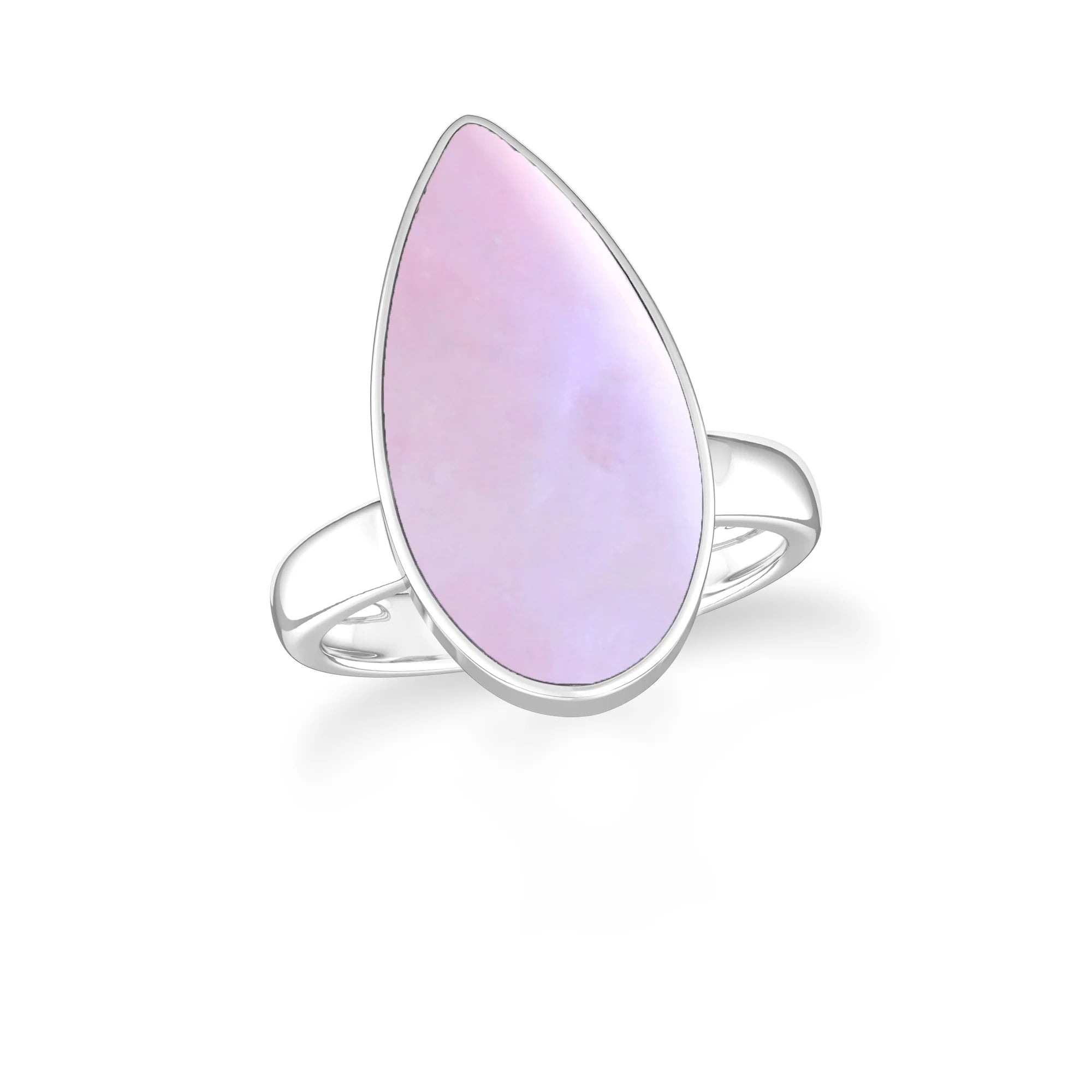 pink-moonstone bezel-set ring