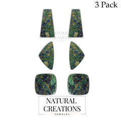 azurite malachite earrings