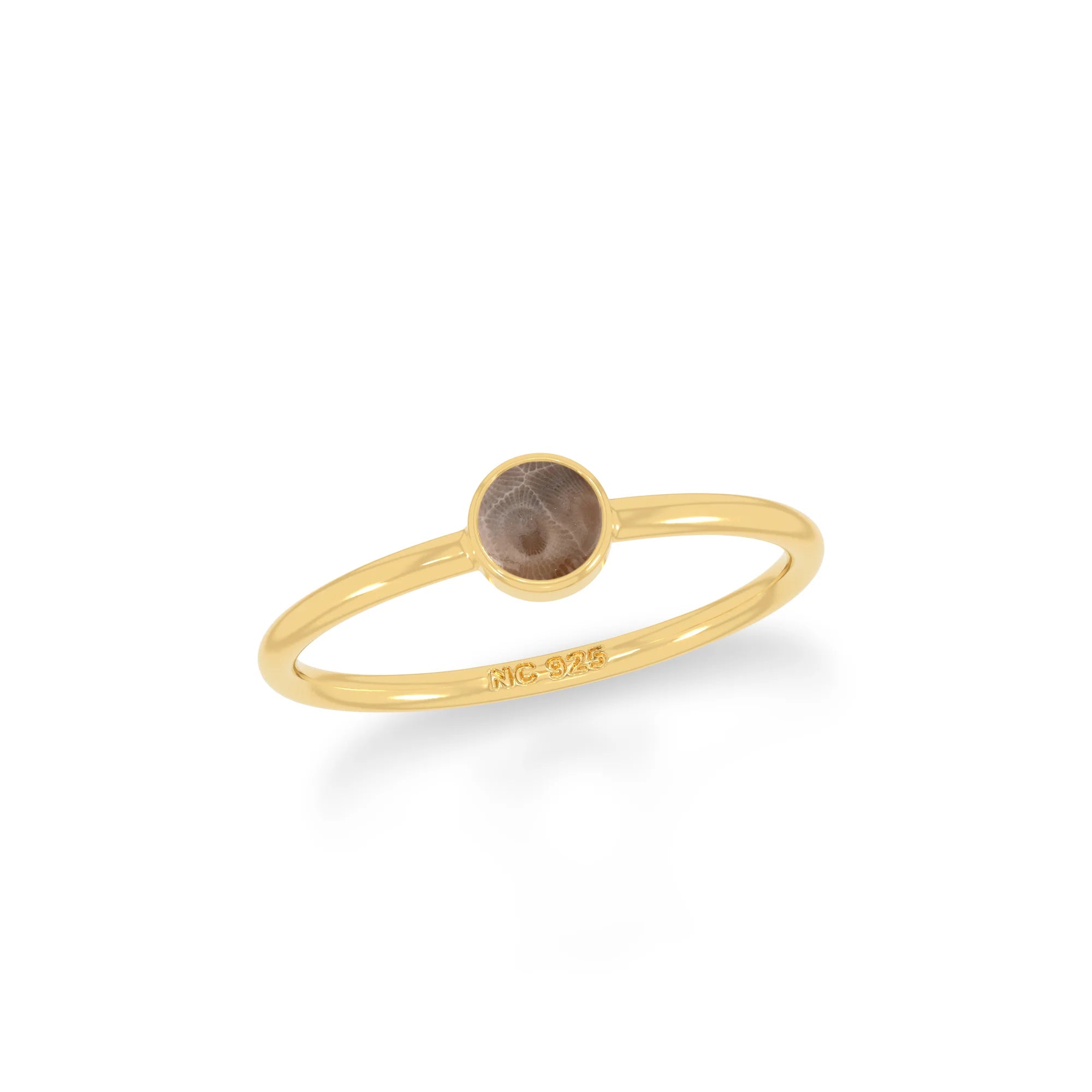 petoskey stackable bezel-set ring