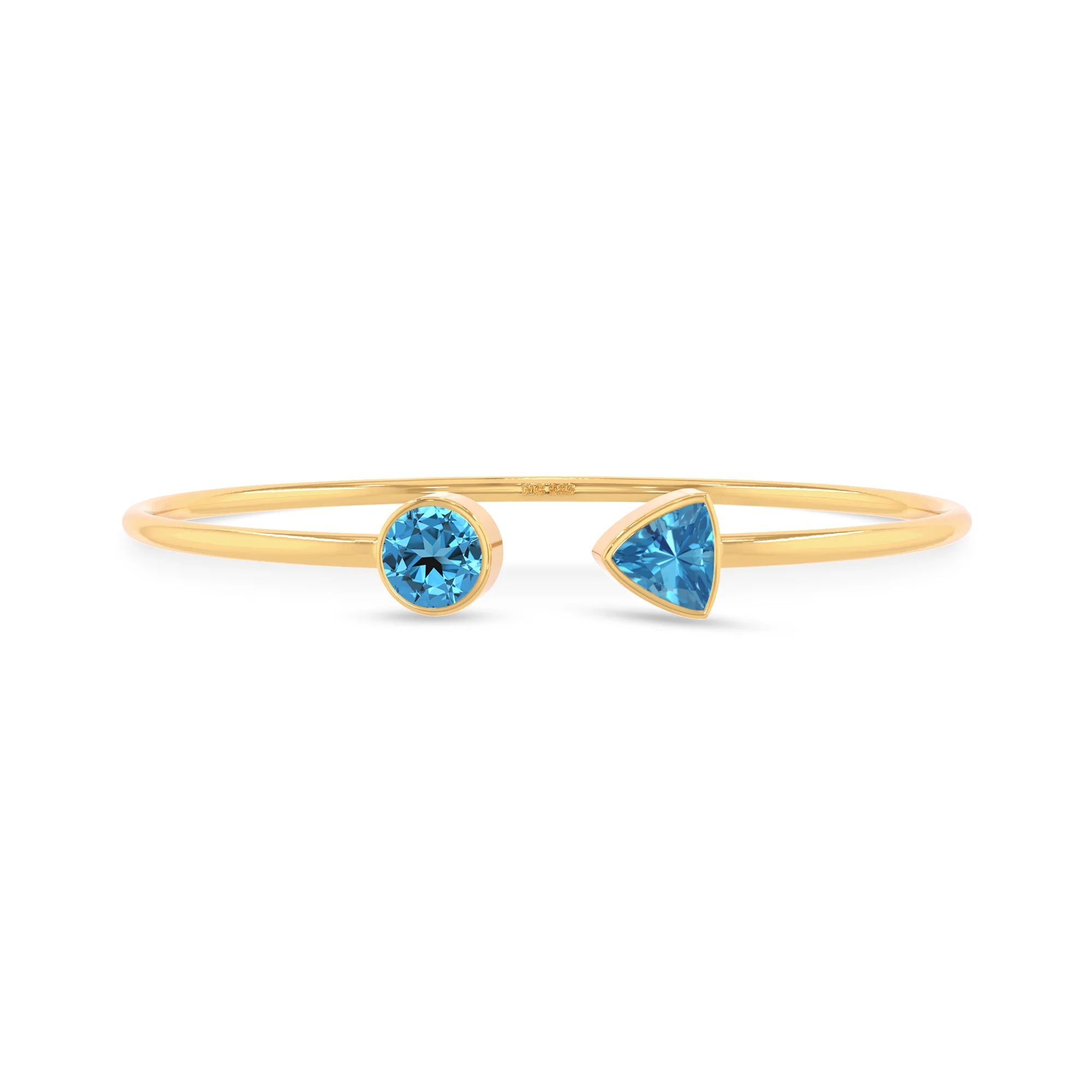 swiss blue topaz cut bracelet
