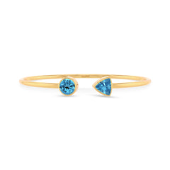swiss blue topaz cut bracelet
