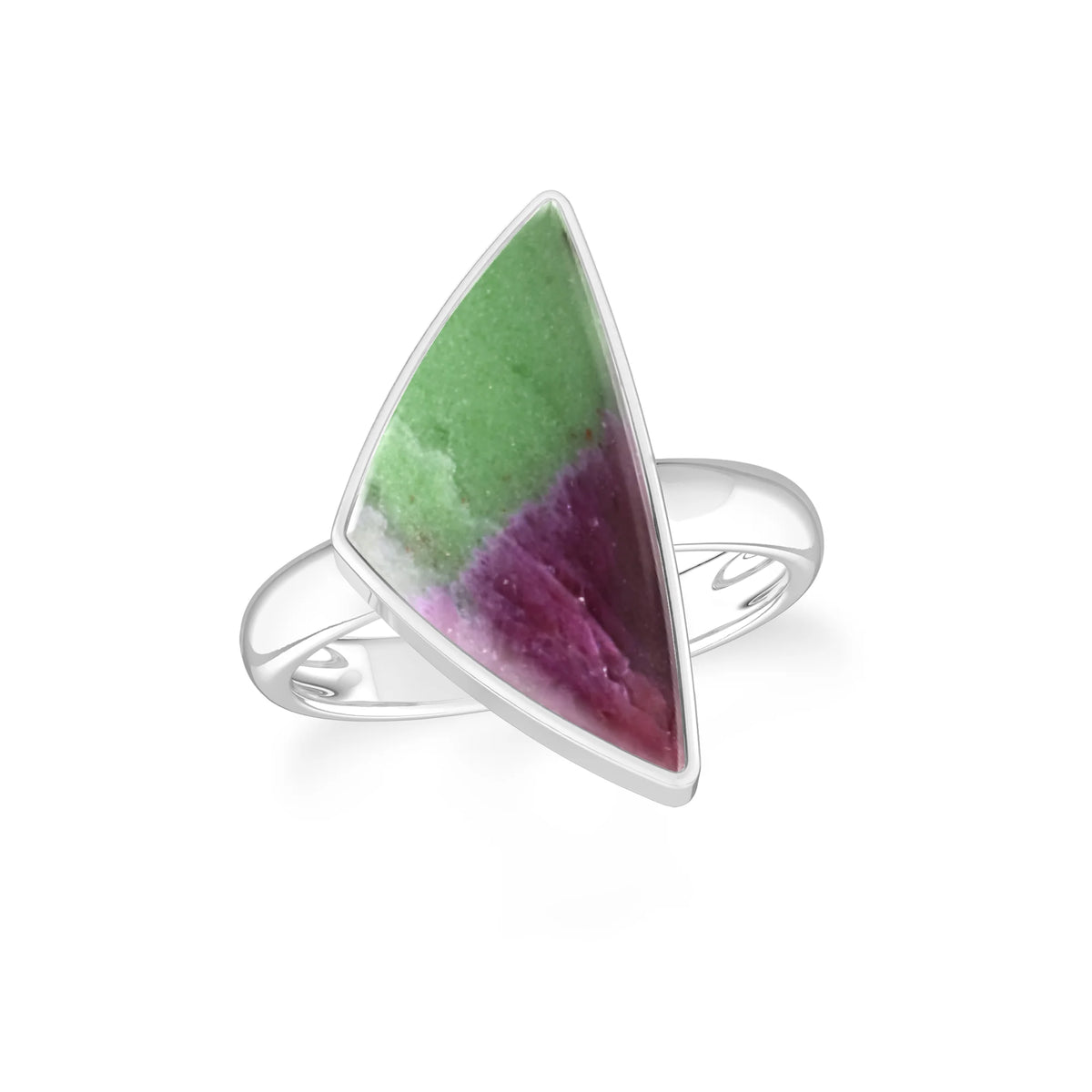 ruby-zoisite bezel-set ring