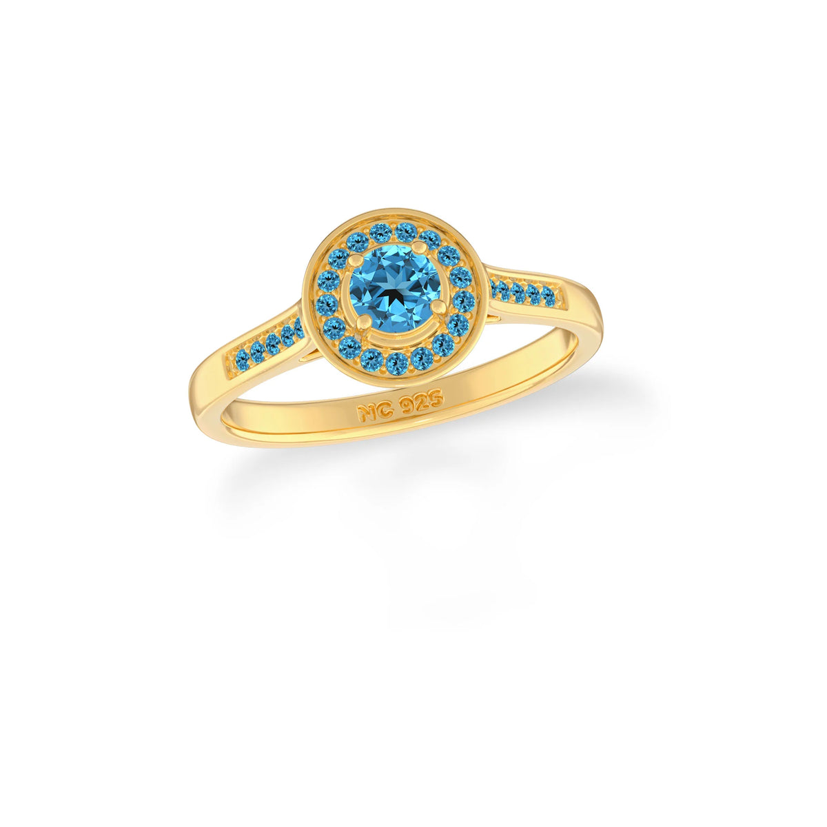 swiss blue topaz prong-set ring