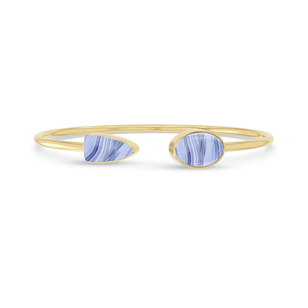 blue lace agate cab bracelet