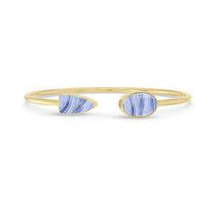blue lace agate cab bracelet