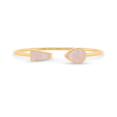 rose quartz cab bracelet