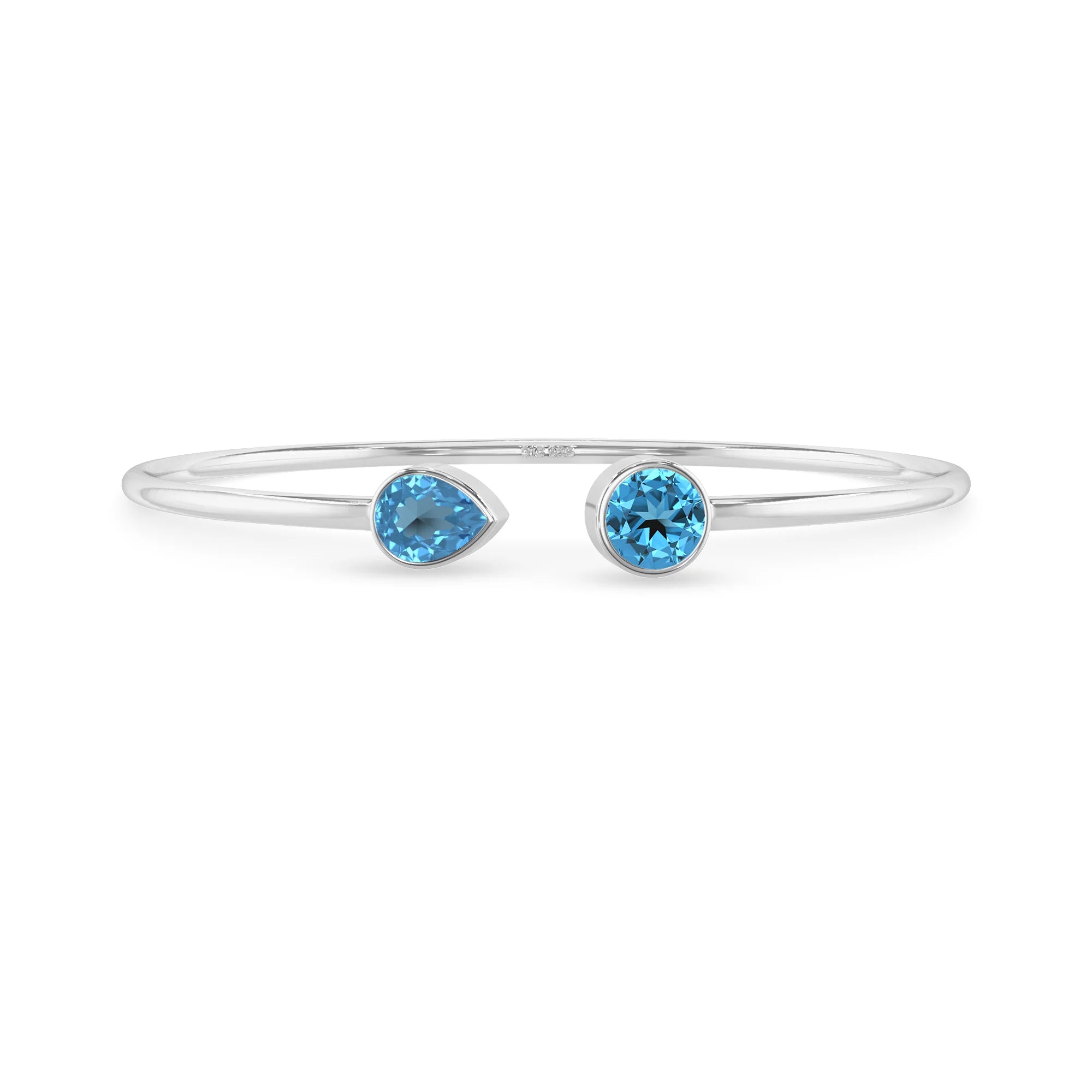 swiss blue topaz cut bracelet