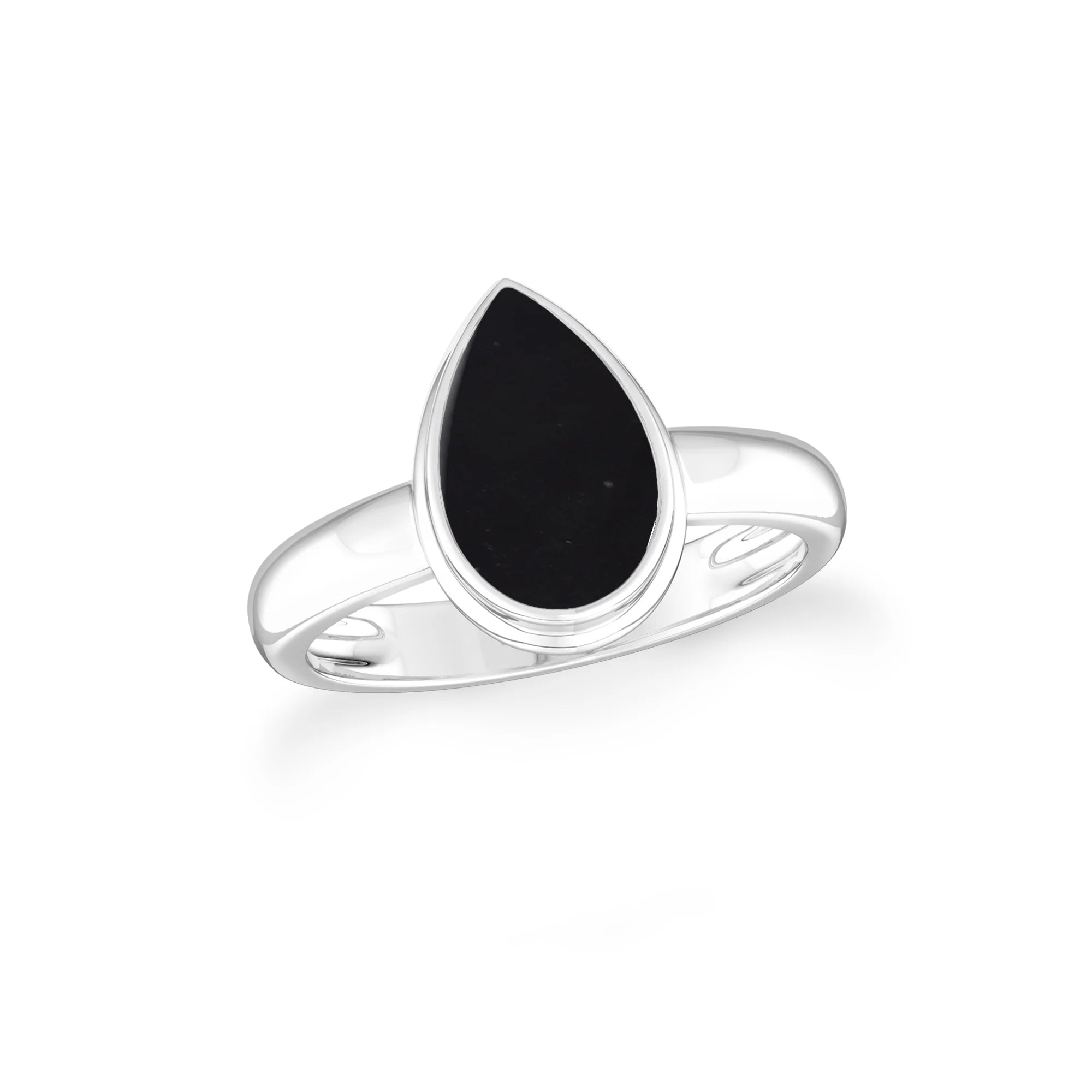shungite bezel-set ring