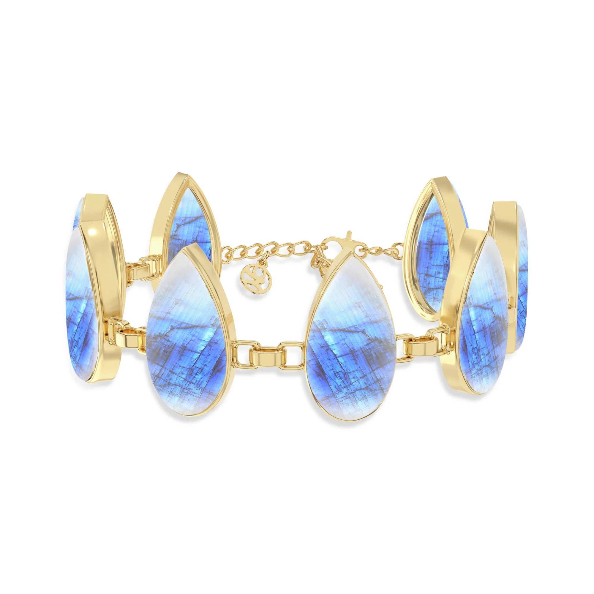 rainbow moonstone chain bracelet