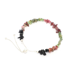 multi tourmaline rough bracelet