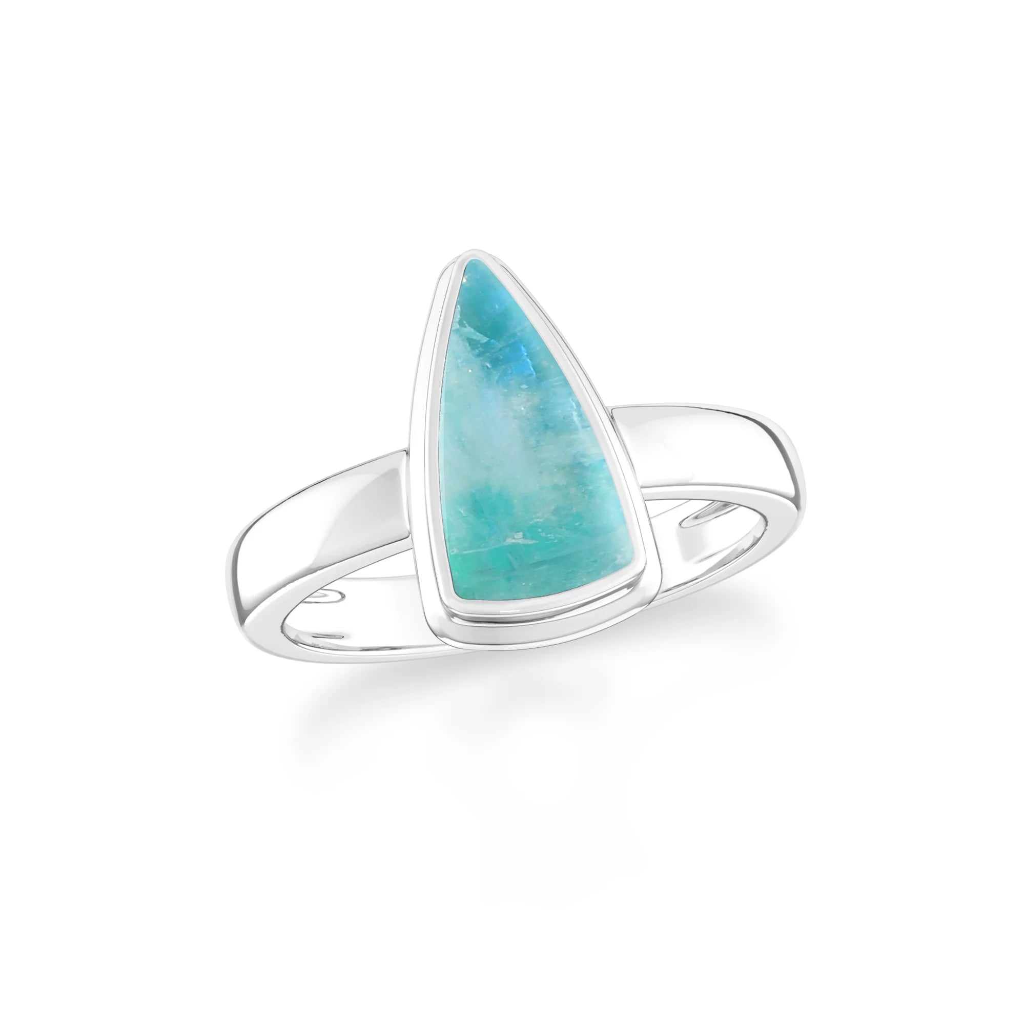 green-moonstone bezel-set ring