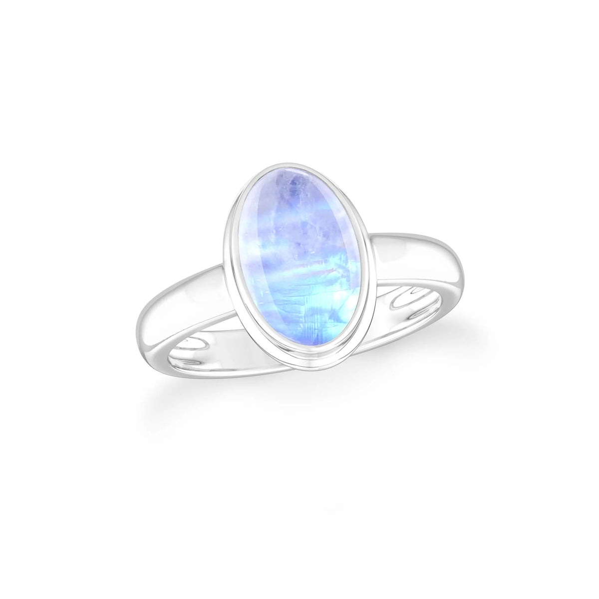 purple-moonstone bezel-set ring