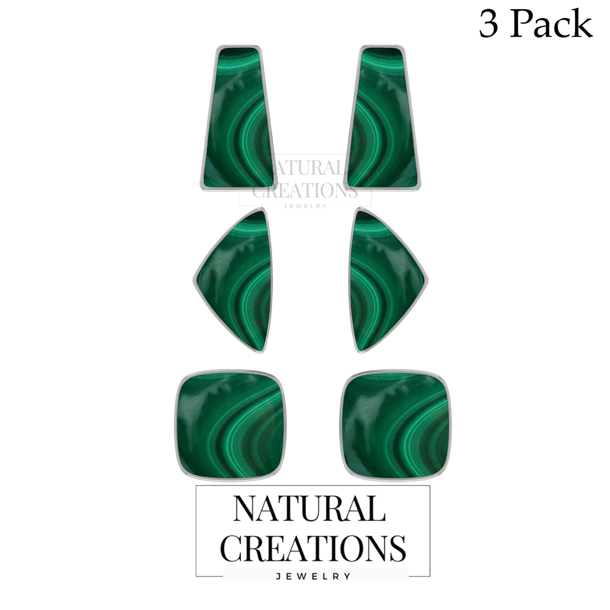malachite earrings