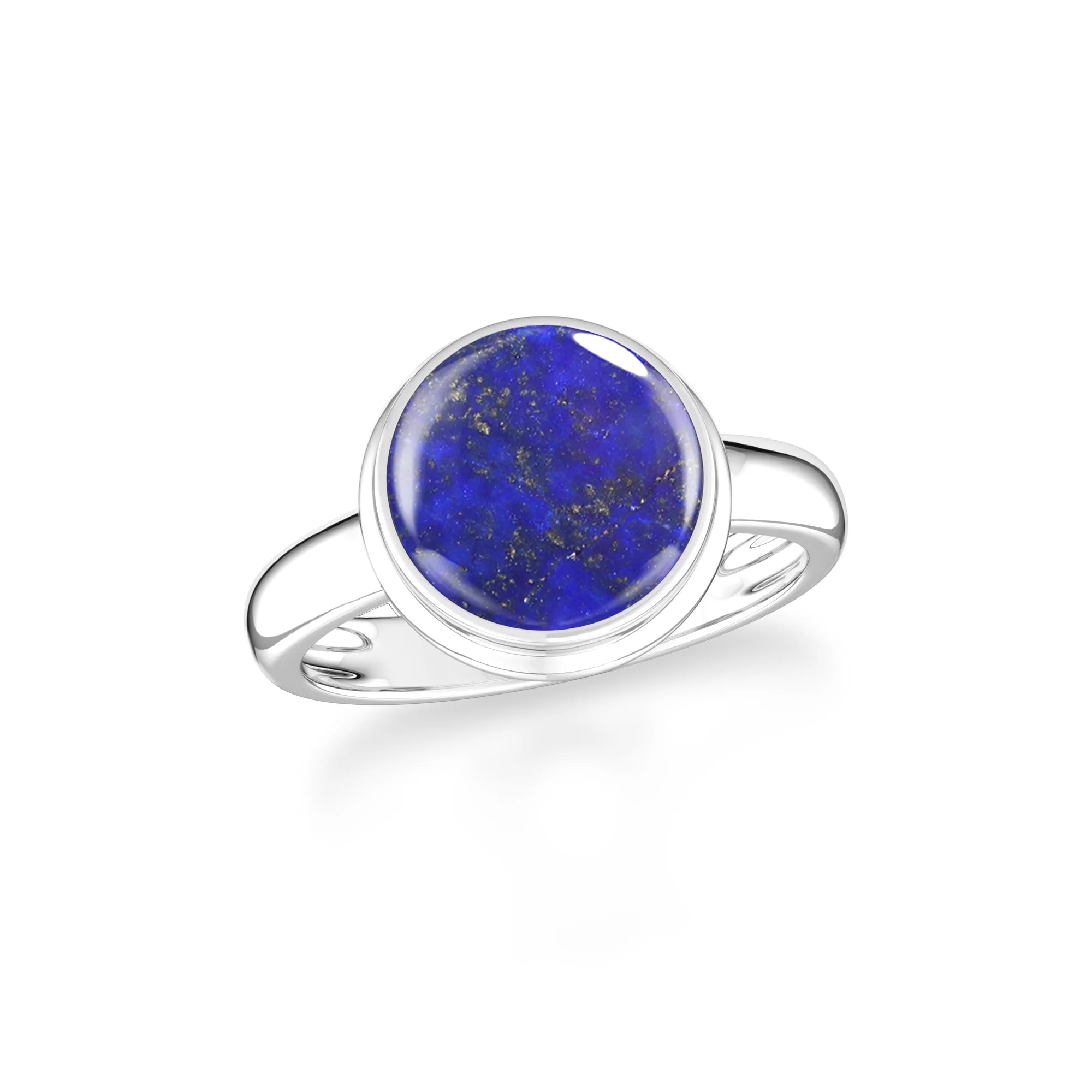 lapis-lazuli bezel-set ring